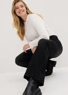 Džíny Bootcut, High Waist, pohodlná pasovka, bonprix