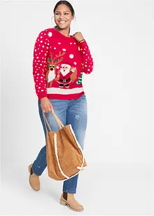 Vánoční svetr z jemné pleteniny, bonprix