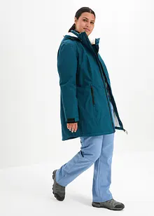 Nepromokavá funkční outdoorová dlouhá bunda s medvídkovým flísem, bonprix