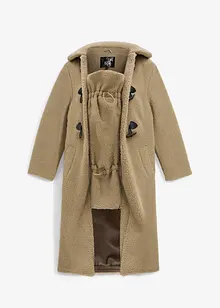 Těhotenský kabát 3 v 1, s nosící vsadkou, z medvídkového flísu, bonprix