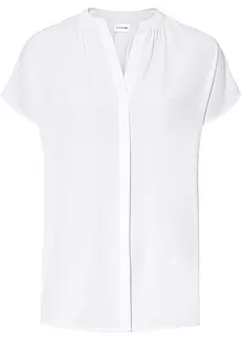 Halenka se skrytou knoflíkovou légou, krátký rukáv, bonprix