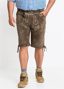 Krátké krojové kožené kalhoty Regular Fit, bonprix