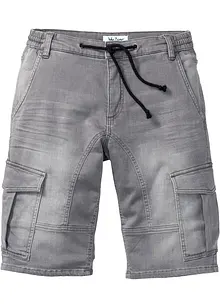 Džínové bermudy z teplákoviny, Regular Fit, bonprix