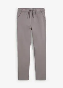 Chlapecké strečové chino kalhoty bez zapínání, s organickou bavlnou, Regular Fit Straight, bonprix