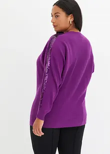 Svetr z jemné pleteniny s flitry, bonprix