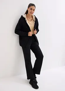 Joggingové kalhoty s podšívkou z medvídkového flísu, široký střih, bonprix