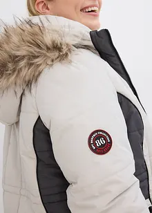 Krátký outdoorový kabát s umělou kožešinou, voděodolný, bonprix