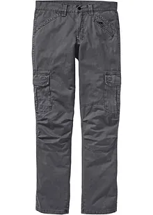 Cargo kalhoty z robustní čisté bavlny, Relaxed Fit, Straight, bonprix