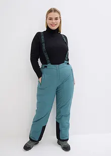 Nepromokavé funkční lyžařské termo kalhoty s odnímatelnými šlemi, bonprix