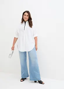 Bavlněná oversize košile s 3/4 rukávem, bonprix