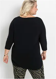 Triko s 3/4 rukávem z elastické viskózy, bonprix