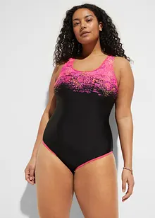 Sportovní jednodílné plavky s boxerským střihem zad, bonprix