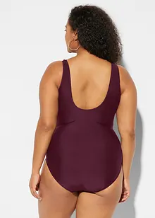 Stahovací jednodílné plavky, lehký tvarující efekt, s ozdobnými sklady, bonprix