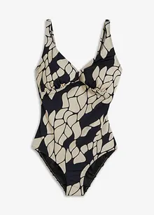 Stahovací jednodílné plavky, lehký tvarující efekt, s výstřihem do V, bonprix