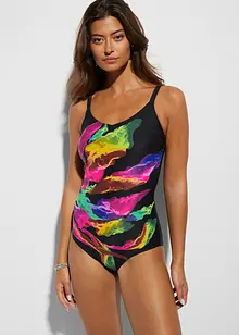 Stahovací jednodílné plavky, lehký tvarující efekt, s výstřihem do V, bonprix