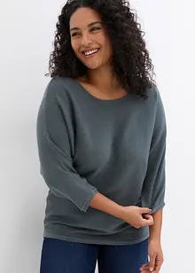 Oversize žebrovaný svetr ze směsi s viskózou, bonprix