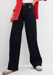 Strečové džíny Wide Leg Mid Waist, bonprix