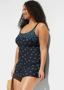 Stahovací koupací šaty, střední tvarující efekt, bonprix