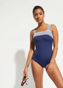 Stahovací jednodílné plavky, střední tvarující efekt a široká ramínka, bonprix