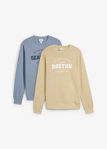 Mikina z čisté organické bavlny (2 ks v balení), bonprix