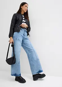 Džíny Wide Leg, Mid Waist, bonprix