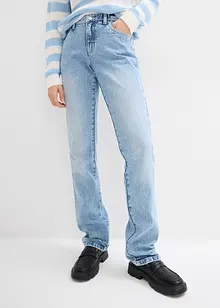 Džíny Straight, Mid Waist, malý podíl streče, pohodlný pas, bonprix