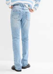 Džíny Straight, Mid Waist, malý podíl streče, pohodlný pas, bonprix