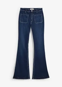 Strečové džíny Bootcut, High Waist, dlouhá délka, bonprix