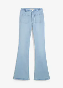 Strečové džíny Bootcut, High Waist, dlouhá délka, bonprix