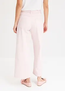 Culotte kalhoty s páskem, ze strečového kepru, bonprix