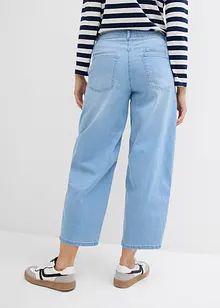 Balonové džíny, Mid Waist, Super Soft, zkrácené, bonprix