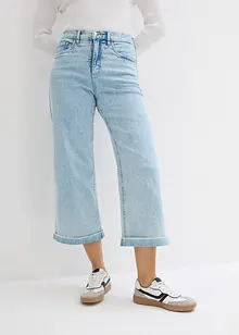 Zkrácené džíny, Wide Leg, High Waist, bonprix