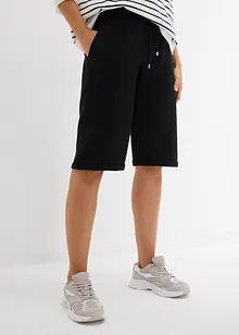Teplákové bermudy s ohrnutými lemy, bonprix