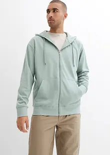 Propínací mikina s kapucí, z čisté organické bavlny, Loose Fit, bonprix