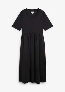 Žerzejové šaty s rozšiřujícím se střihem, z těžké bavlny, bonprix