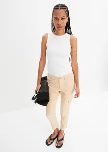 Žebrovaný top z čisté organické bavlny, bonprix