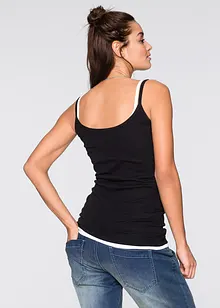 Top s úzkými ramínky, z čisté bavlny (2 ks v balení), bonprix