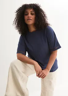 Tričko s detailem na rukávech, bonprix