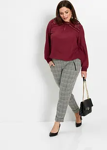 Glenčekové kalhoty bez zapínání, bonprix