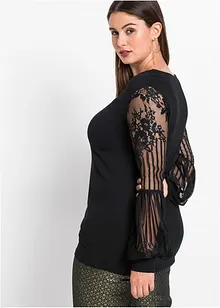 Tričko s dlouhým rukávem, z viskózové směsi, bonprix