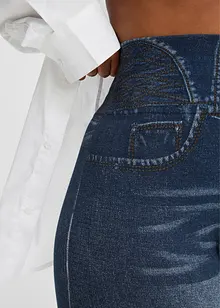 Stahovací legíny beze švů, v džínovém vzhledu, silný stahovací efekt, bonprix