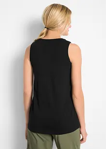 Bavlněný top s krajkou, bonprix