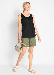 Bavlněný top s krajkou, bonprix