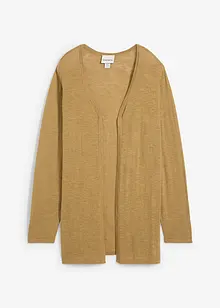Pletený kabátek z čisté lehké bavlny s texturou slub, bonprix