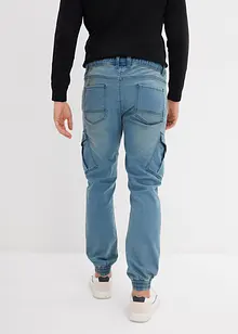 Džíny z teplákoviny Regular Fit, s cargo kapsami, Straight, bonprix