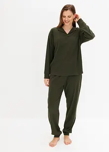 Souprava na doma z měkkého žebrovaného materiálu, bonprix