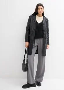 Svetr s kapucí a s asymetrickým spodním okrajem, bonprix