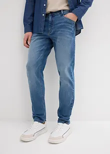 Strečové džíny z těžkého, robustního denimu, Relaxed Fit, Tapered, bonprix