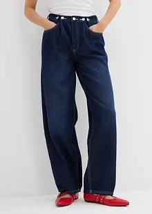 Balonové džíny, Mid Waist, s knoflíky, Super Soft, bonprix