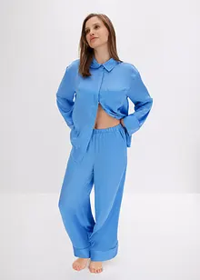 Tkané Oversize pyžamo ze saténu, bonprix